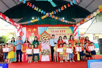 Giao lưu ” Dinh dưỡng với sức khoẻ trẻ thơ” cấp học mầm non huyện Gia Viễn